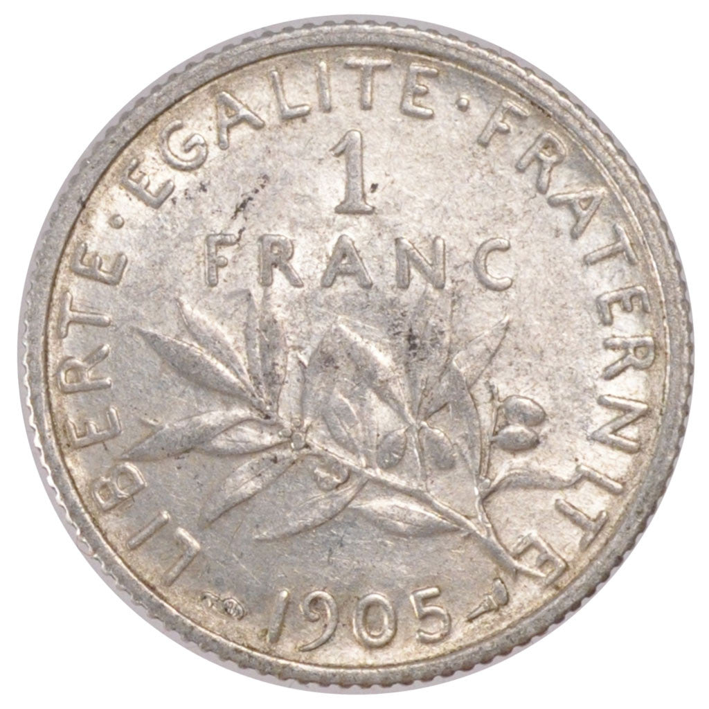 Coin, France, Semeuse, Franc, 1905, AU(55-58), Silver, Gadoury:467