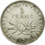 Munten, Frankrijk, Semeuse, Franc, 1909, ZF+, Zilver, Gadoury:467