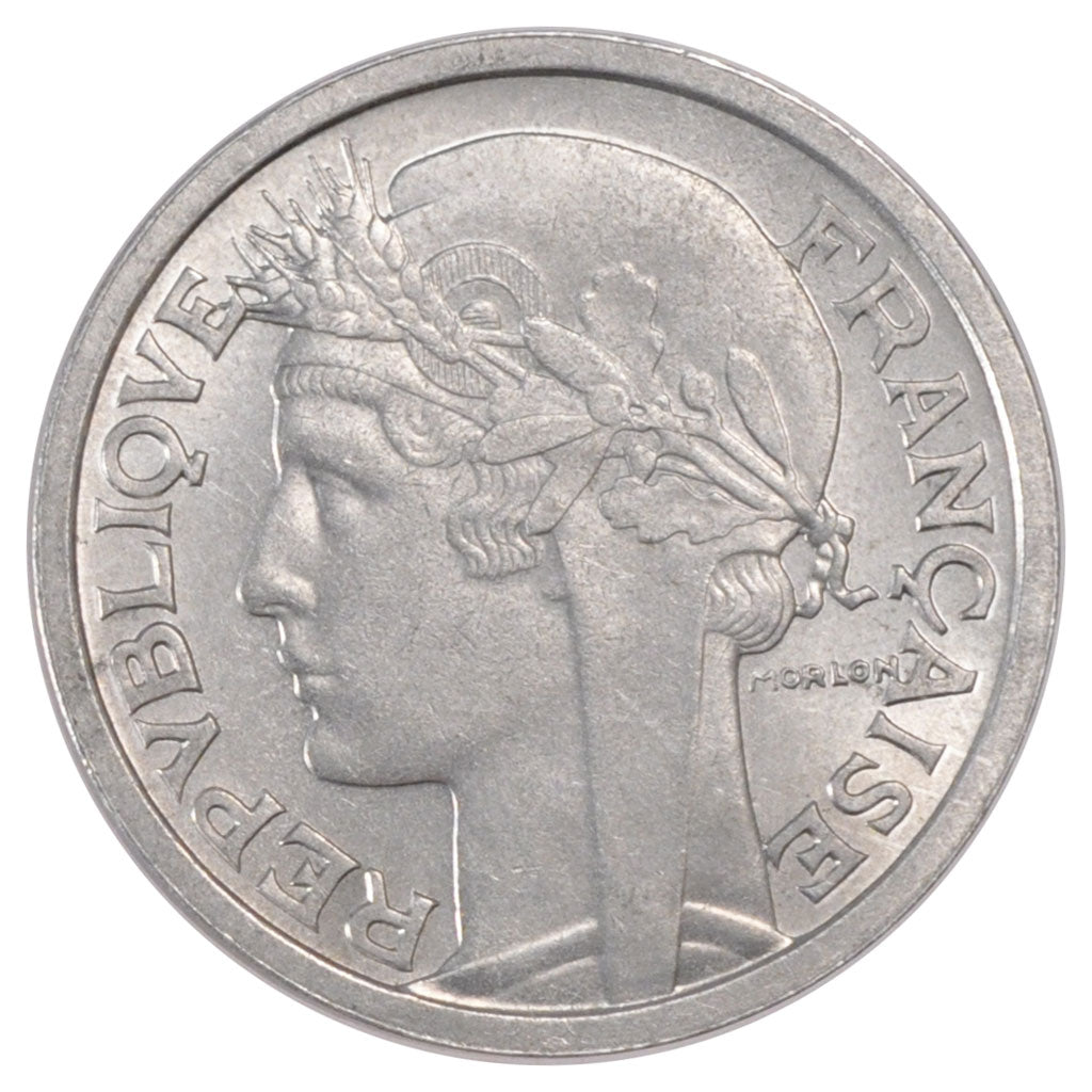 FRANCE, 2 Francs, 1959, MS(60-62), Aluminium, Gadoury #538c, 2.25