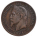 FRANCE, Napoléon III, 5 Centimes, 1861, Bordeaux, KM #797.3, EF(40-45), Bronze,