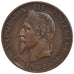 FRANCE, Napoléon III, 5 Centimes, 1862, Bordeaux, KM #797.3, EF(40-45), Bronze,