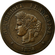 Coin, France, Cérès, 5 Centimes, 1874, Paris, EF(40-45), Bronze, Gadoury:157a