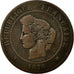 Moneta, Francja, Cérès, 5 Centimes, 1876, Bordeaux, VF(20-25), Bronze