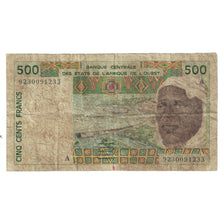 Banknote, West African States, 500 Francs, KM:710Kb, VF(20-25)