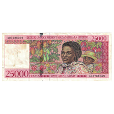 Banknote, Madagascar, 25,000 Francs = 5000 Ariary, KM:82, EF(40-45)