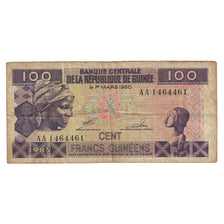 Banknote, Guinea, 100 Francs, 1985, 1960-03-01, KM:30a, VF(30-35)