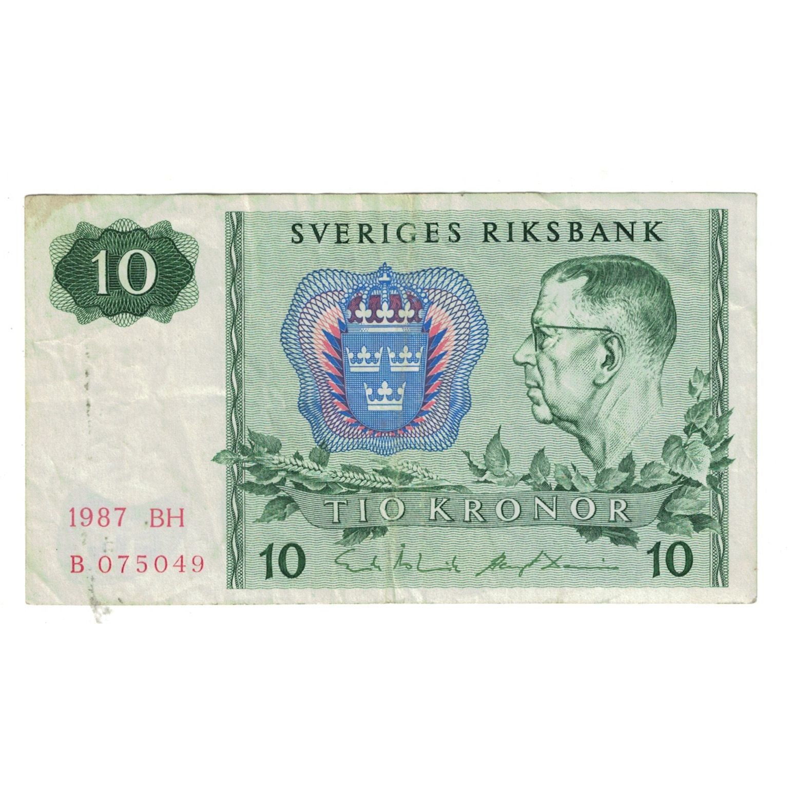 Geldschein, Schweden, 10 Kronor, KM:52e, SS