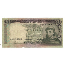 Banknote, Portugal, 20 Escudos, 1964, 1964-05-26, KM:167a, VF(30-35)