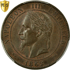 Coin, France, Napoleon III, Napoléon III, 10 Centimes, 1862, Bordeaux, PCGS