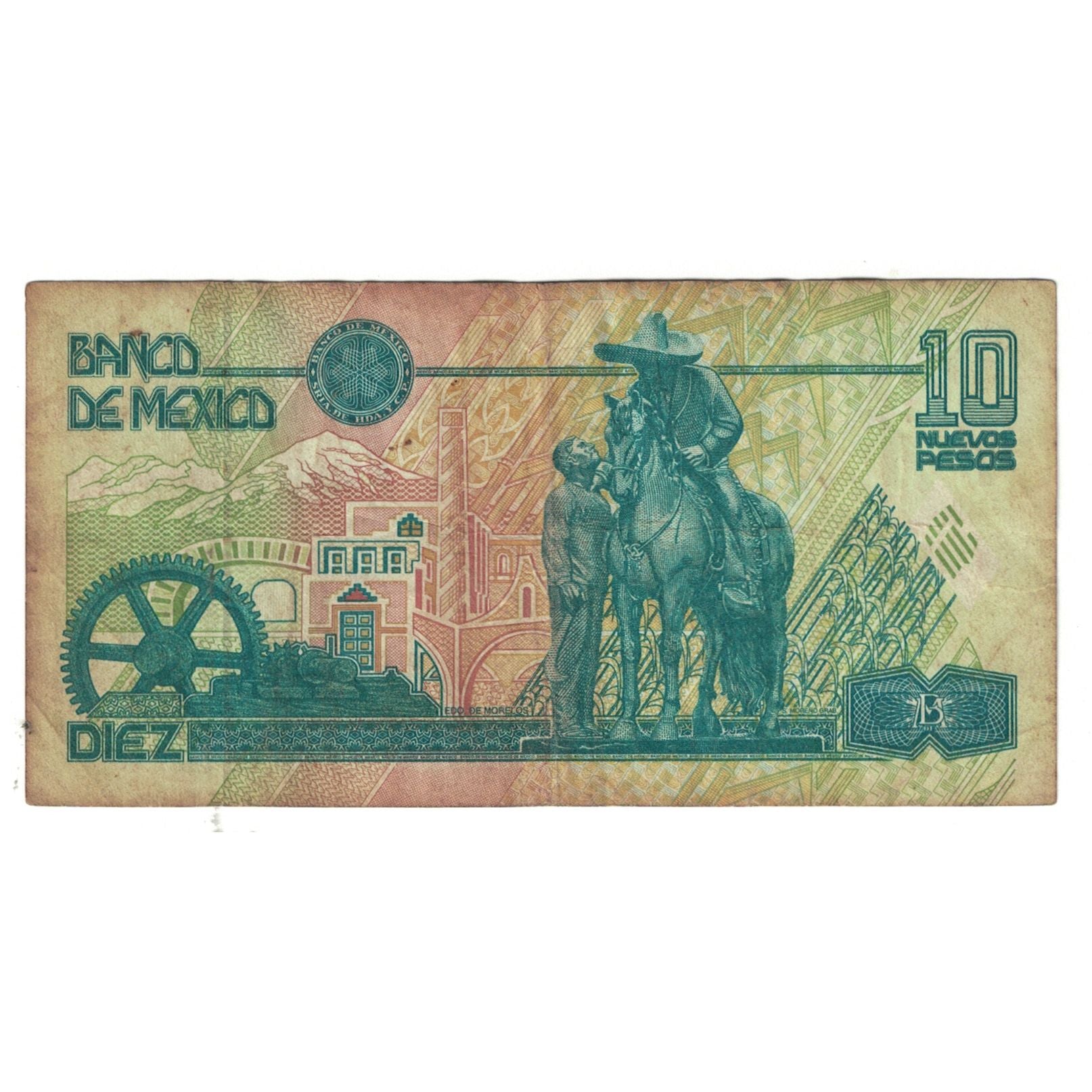 Banknote, Mexico, 10 Nuevos Pesos, KM:99, VF(20-25)