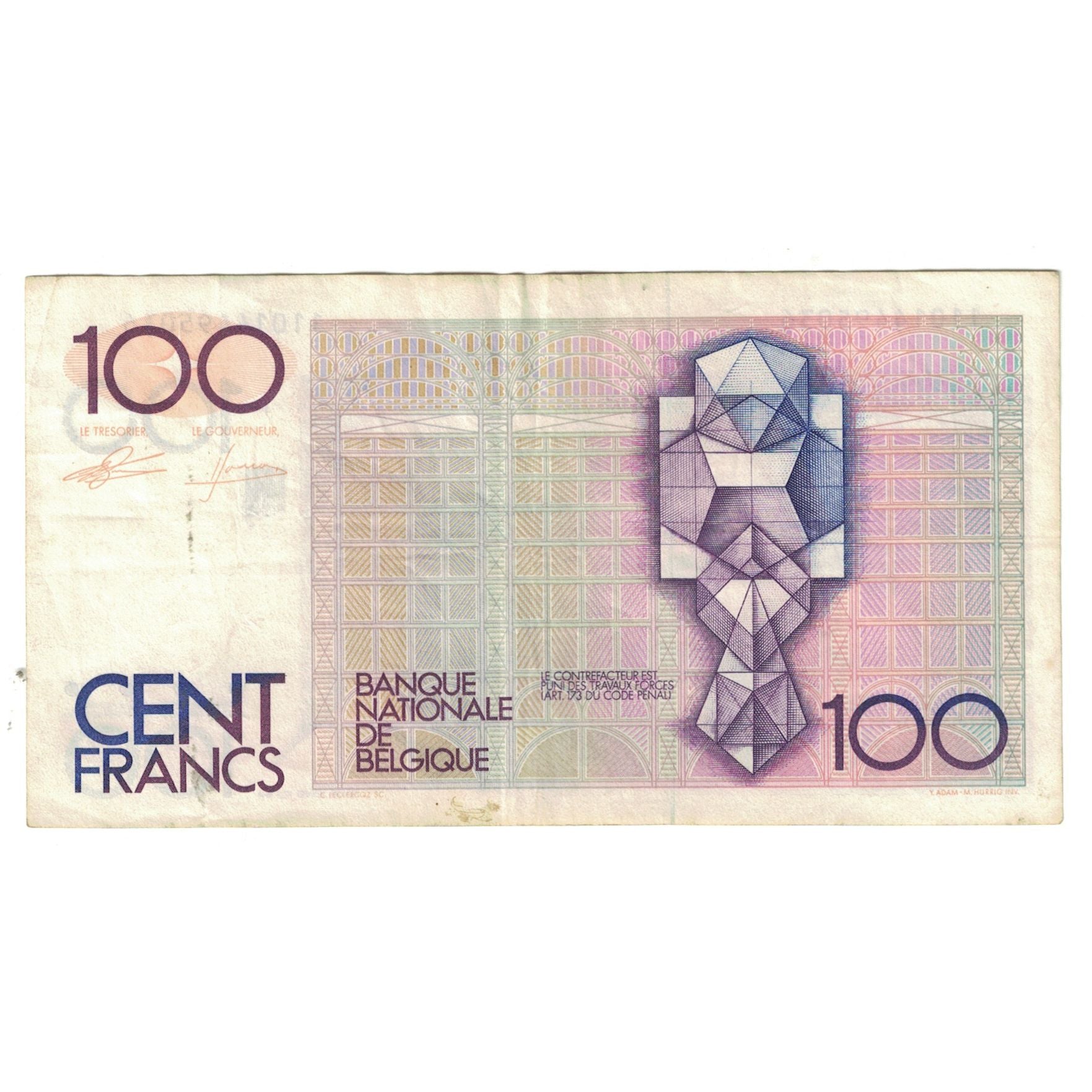 Banknot, Belgia, 100 Francs, KM:142a, EF(40-45)