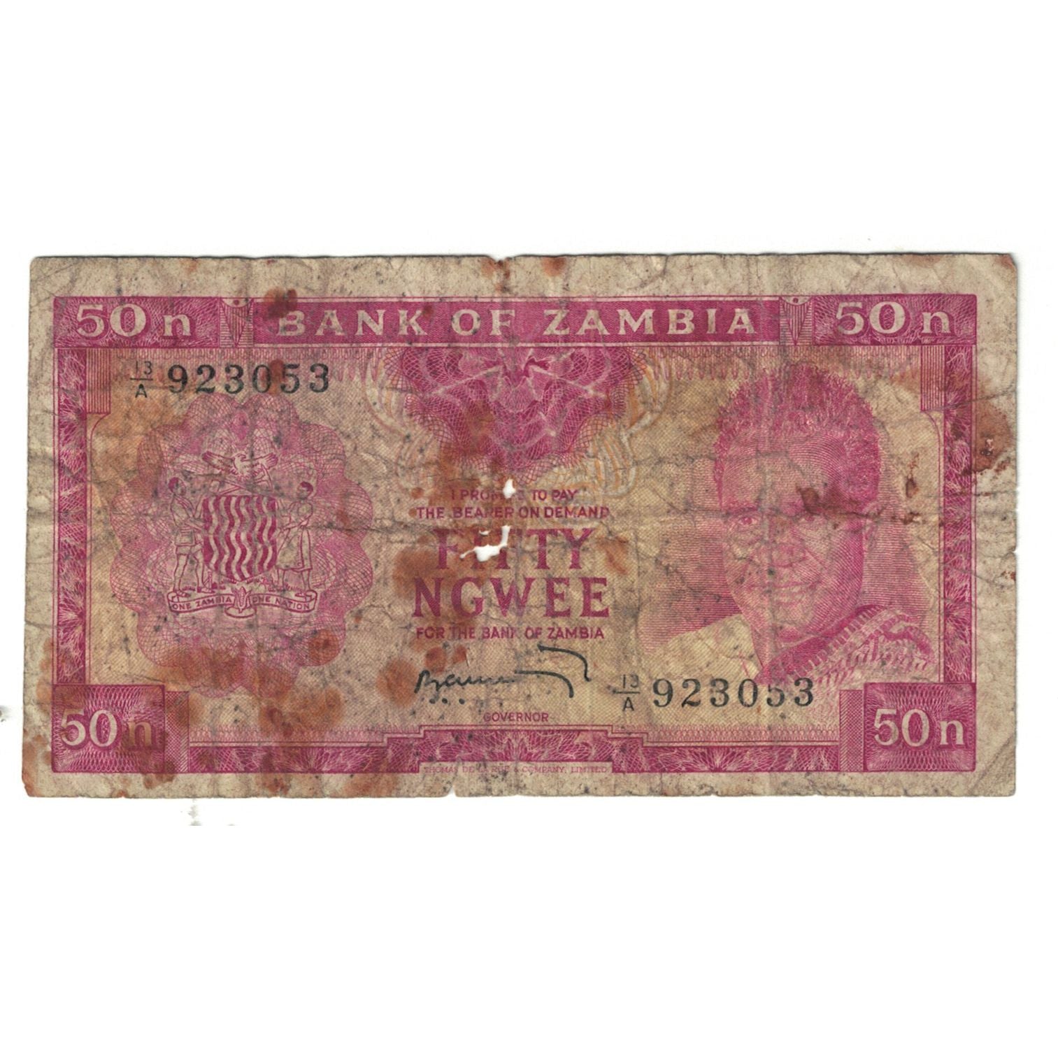 Banknote, Zambia, 50 Ngwee, 1969, KM:9a, VG(8-10)