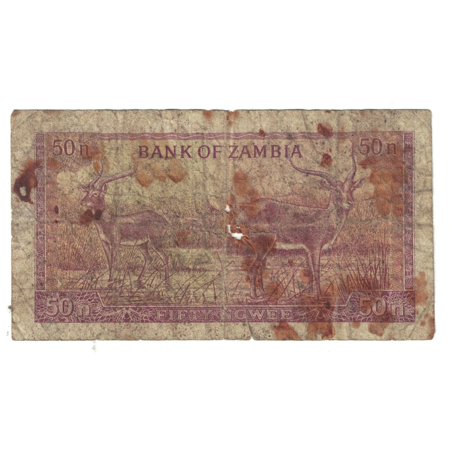 Banknote, Zambia, 50 Ngwee, 1969, KM:9a, VG(8-10)