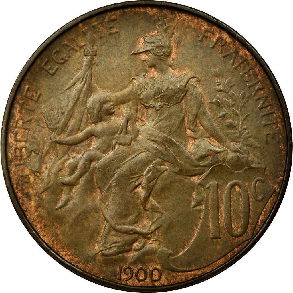 Coin, France, Dupuis, 10 Centimes, 1900, AU(55-58), Bronze, Gadoury:277