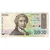 Banknote, Croatia, 2000 Dinara, 1992, 1992-01-15, KM:23a, EF(40-45)