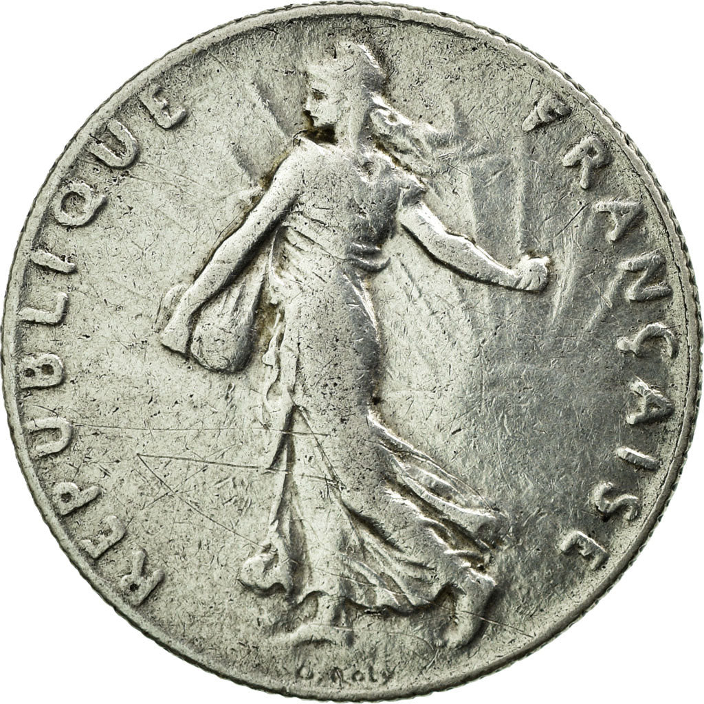 Monnaie, France, Semeuse, 50 Centimes, 1911, TB, Argent, Gadoury:420