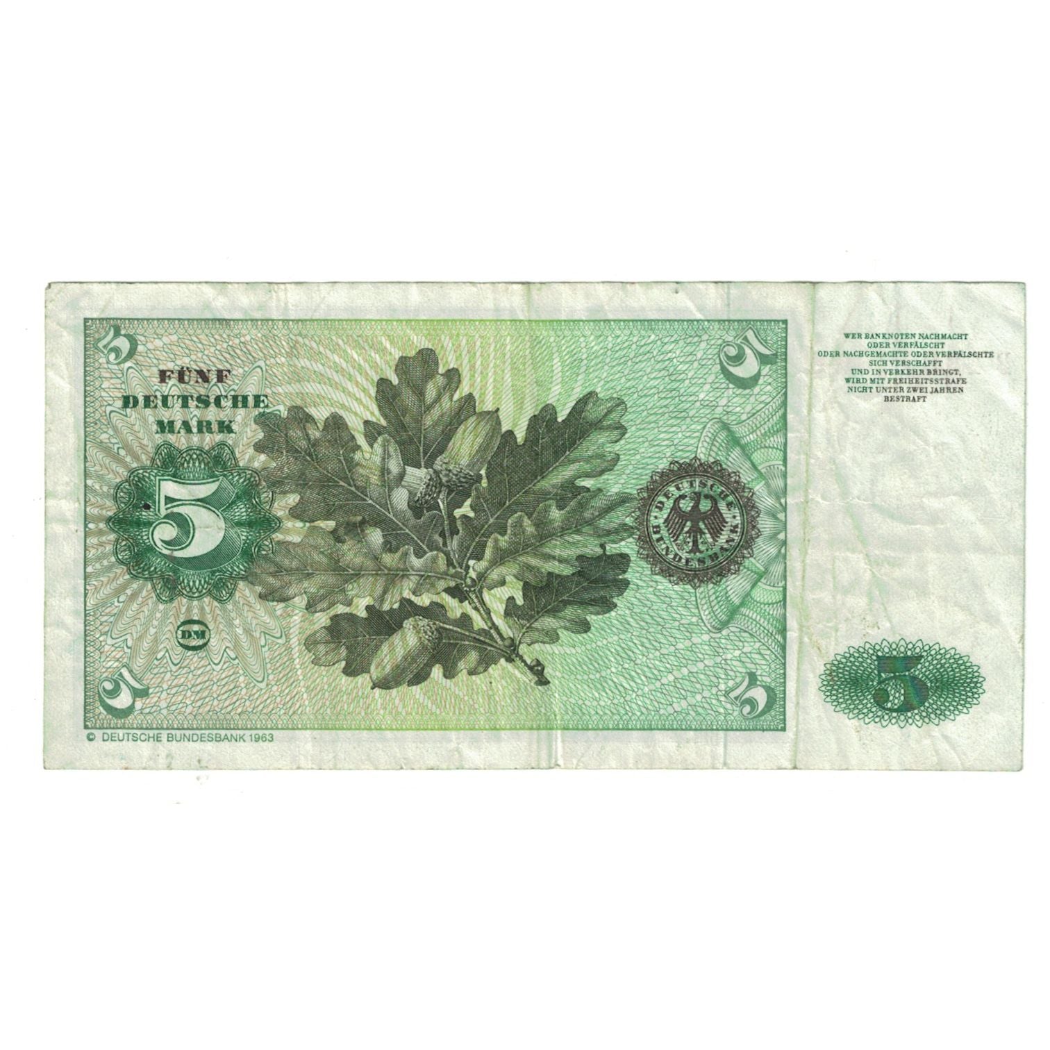 Nota, ALEMANHA - REPÚBLICA FEDERAL, 5 Deutsche Mark, 1980, 1980-01-02, KM:30a