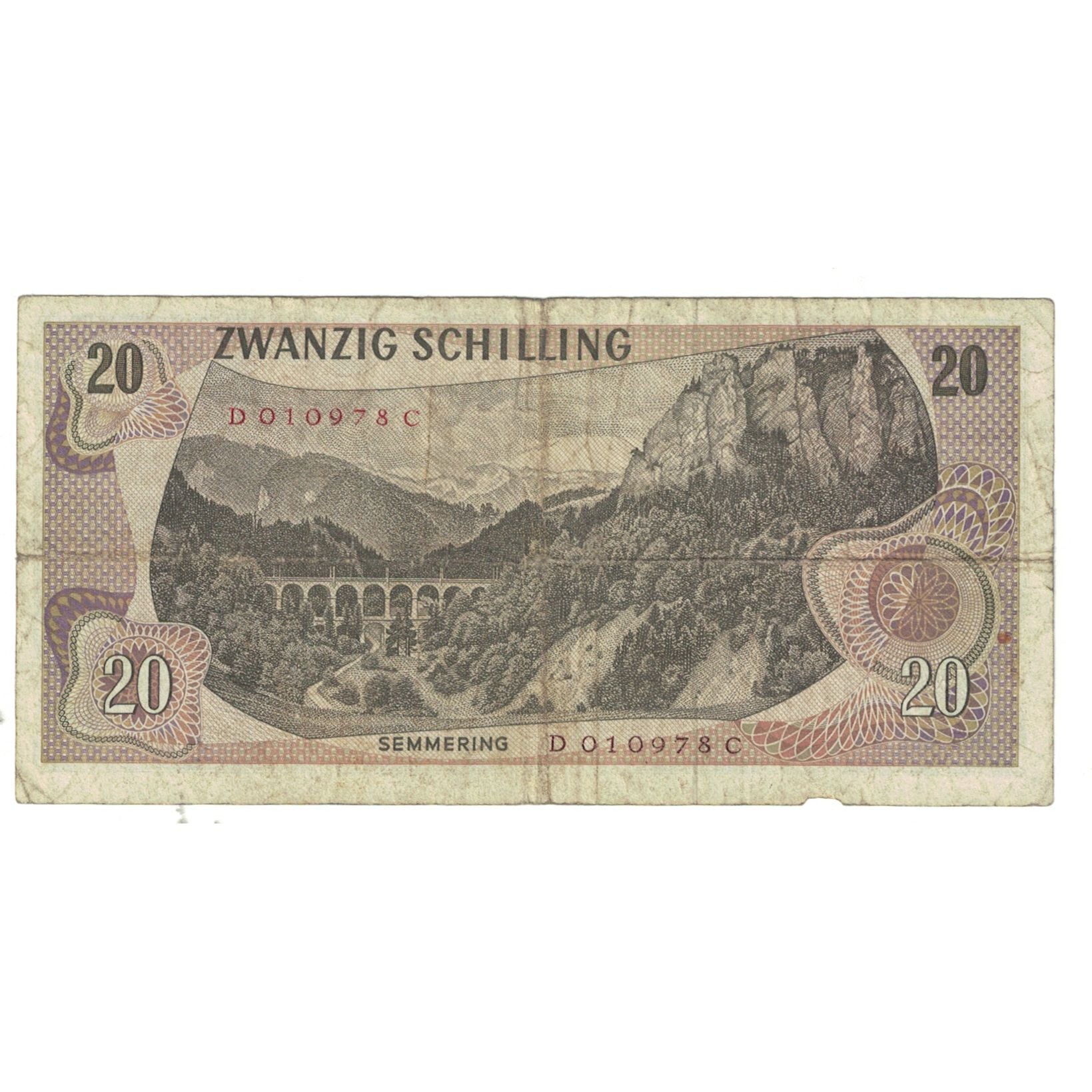 Banknote, Austria, 20 Schilling, 1966-1970, 1967-07-02, KM:142a, VF(20-25)