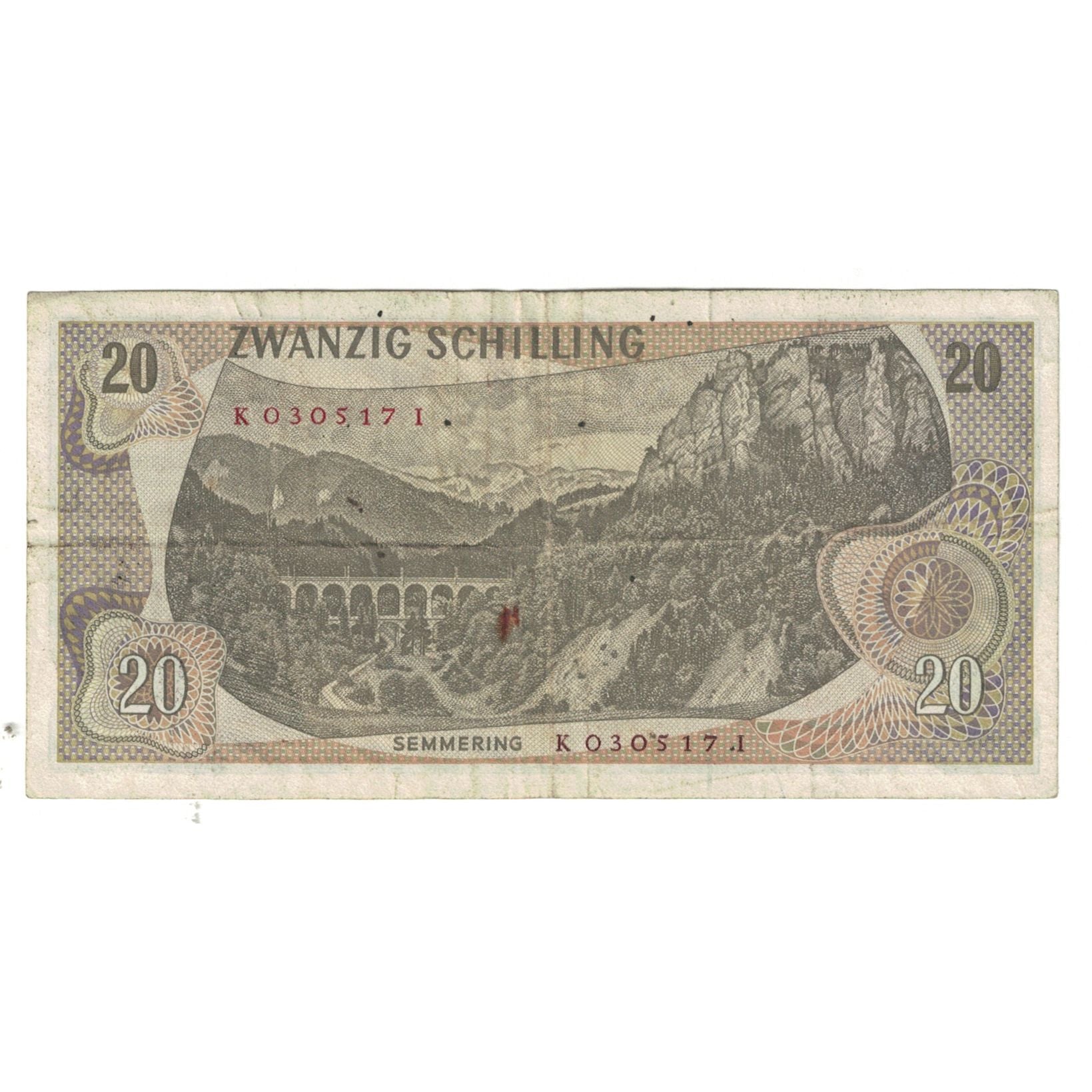 Banknote, Austria, 20 Schilling, 1966-1970, 1967-07-02, KM:142a, VF(30-35)