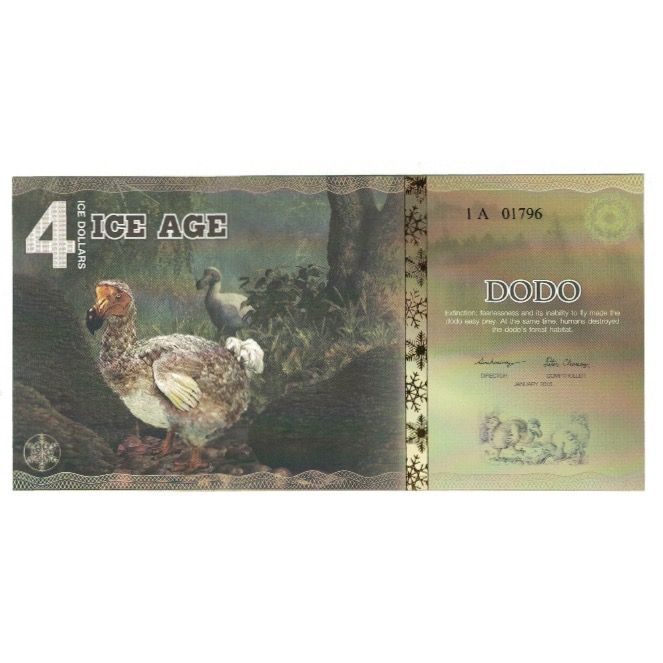 Banknote, United States, Tourist Banknote, 2015, 2015-01, 4 ICE DOLLAR DODO