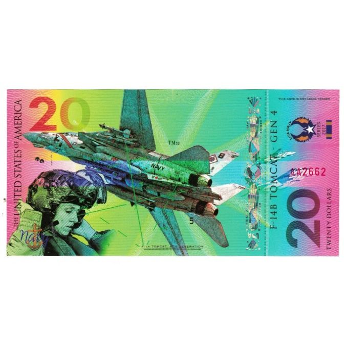 Banknote, United States, 20 Dollars, 2017, F 18 HORNET TOURIST BANKNOTE
