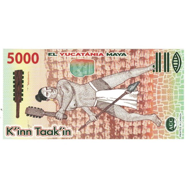Banknote, Mexico, Tourist Banknote, 2013, 5000 SOLES DE ORO YUCATANIA MAYA FOR