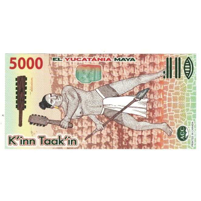 Banknote, Mexico, 5000 Soles De Oro, 2013, YUCATANIA MAYA, UNC(65-70)