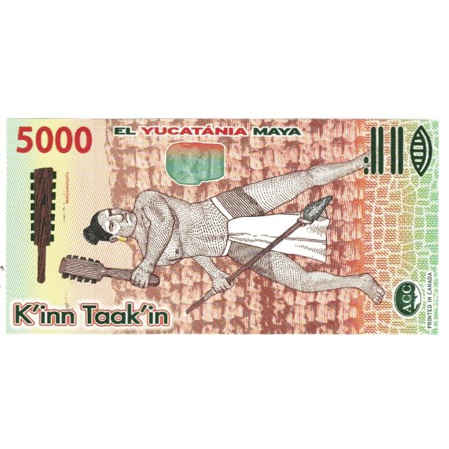 Billete, 5000 Soles De Oro, 2013, México, YUCATANIA MAYA, UNC