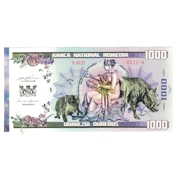 Banknote, Romania, Tourist Banknote, 2019, BANCA NATIONAL ROMEDIA 1000