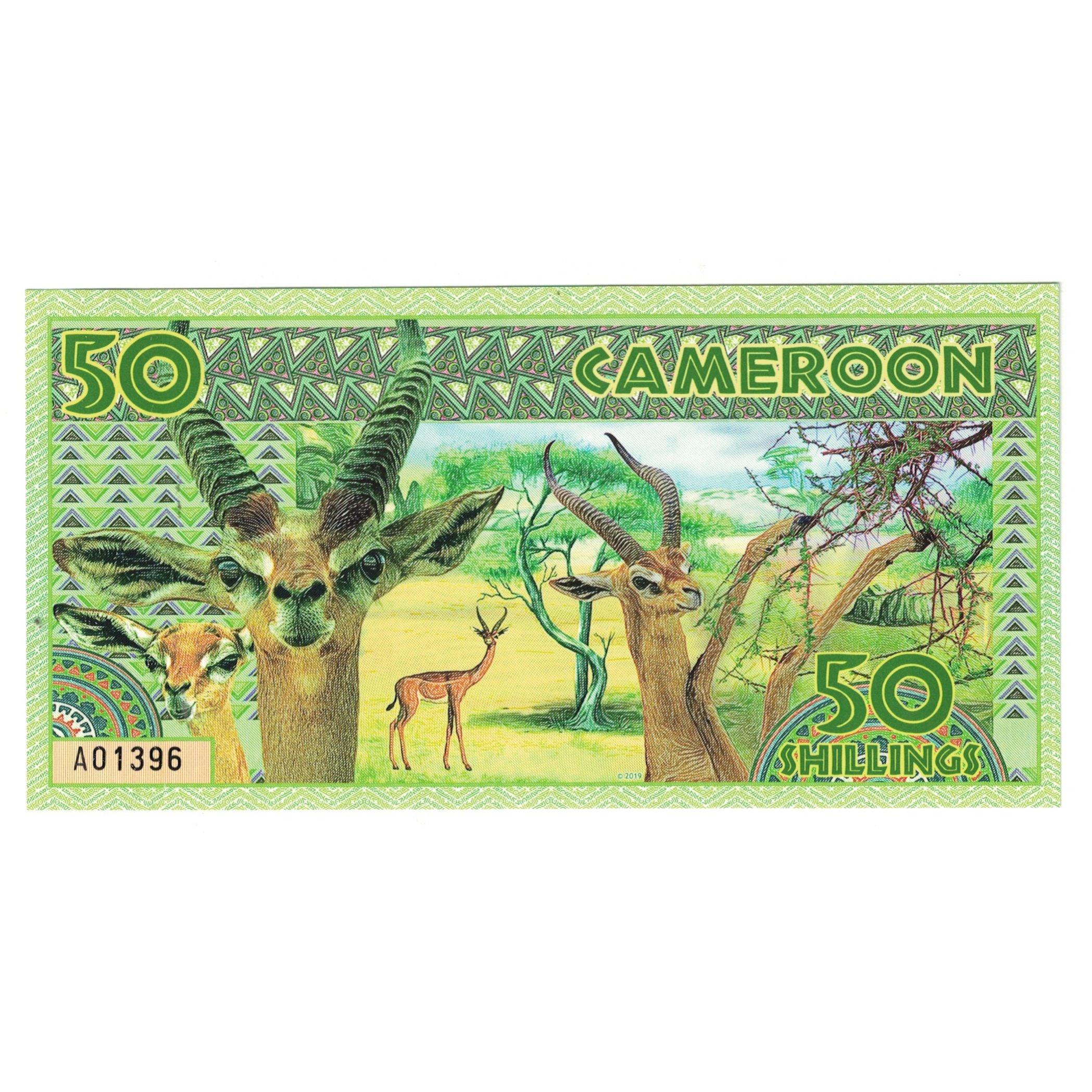 Banknote, Cameroon, 50 Shillings, 2019, SUB SAHARIAN AFRICAN UNION, UNC(65-70)