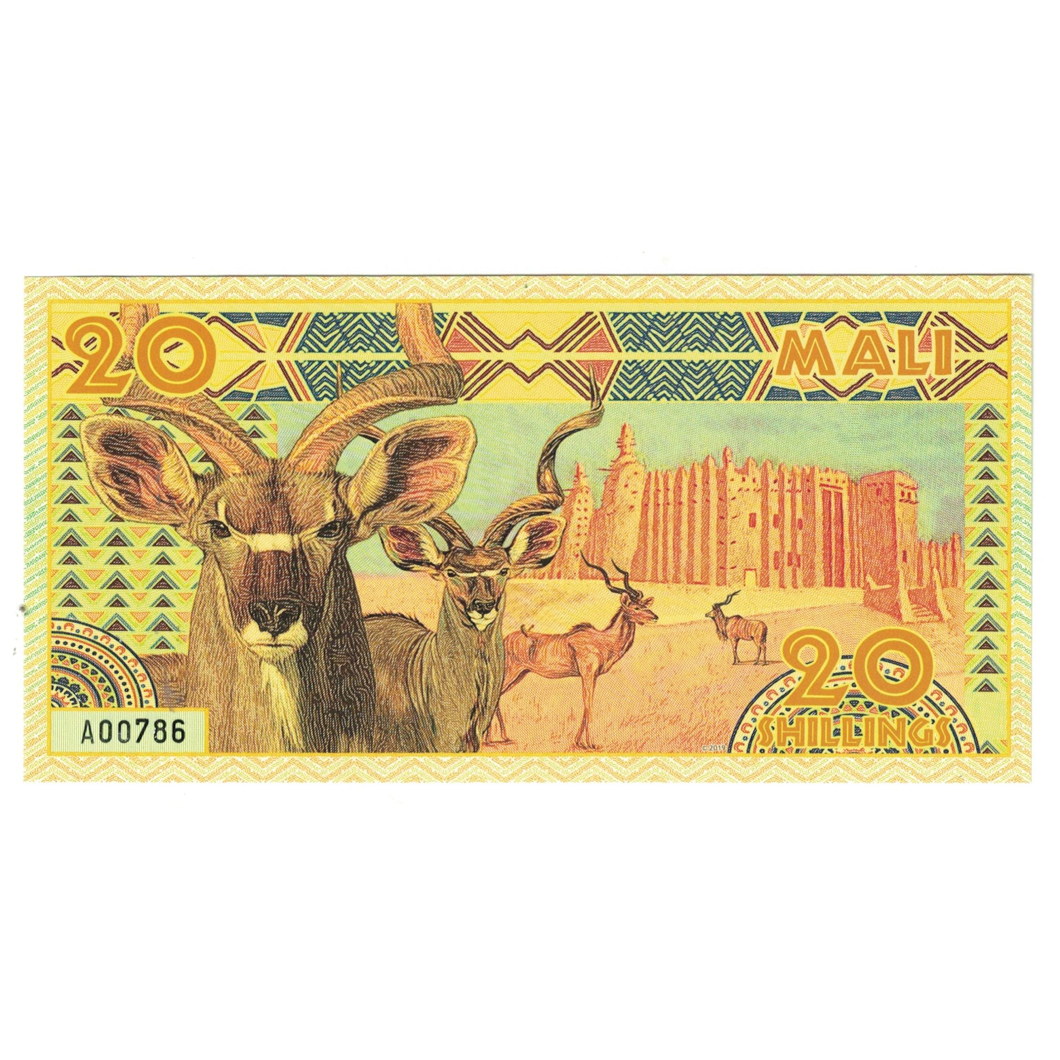 Banknote, Mali, 20 Schilling, 2019, SUB SAHARIAN AFRICAN UNION, UNC(65-70)