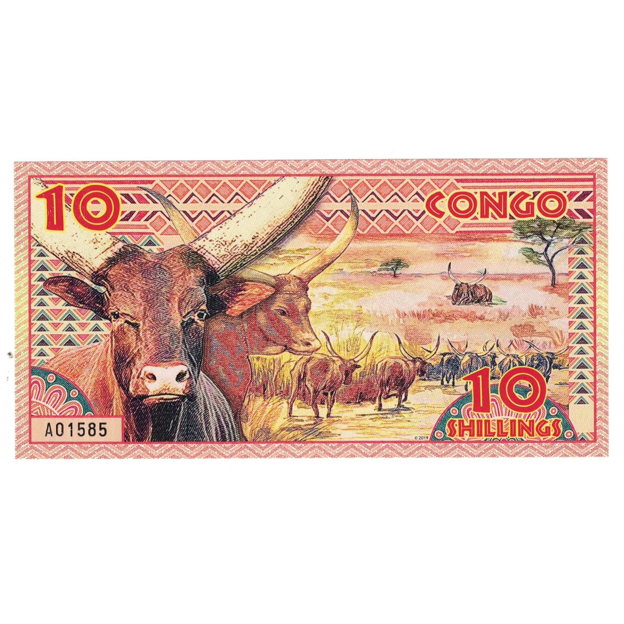 Banknote, Congo Democratic Republic, 10 Shillings, 2019, SUB SAHARIAN AFRICAN