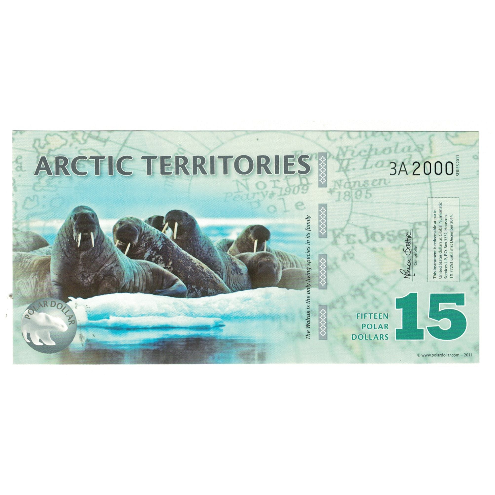 Banconote, Antartico, 15 Dollars, 2014, 2014-12-31, FDS