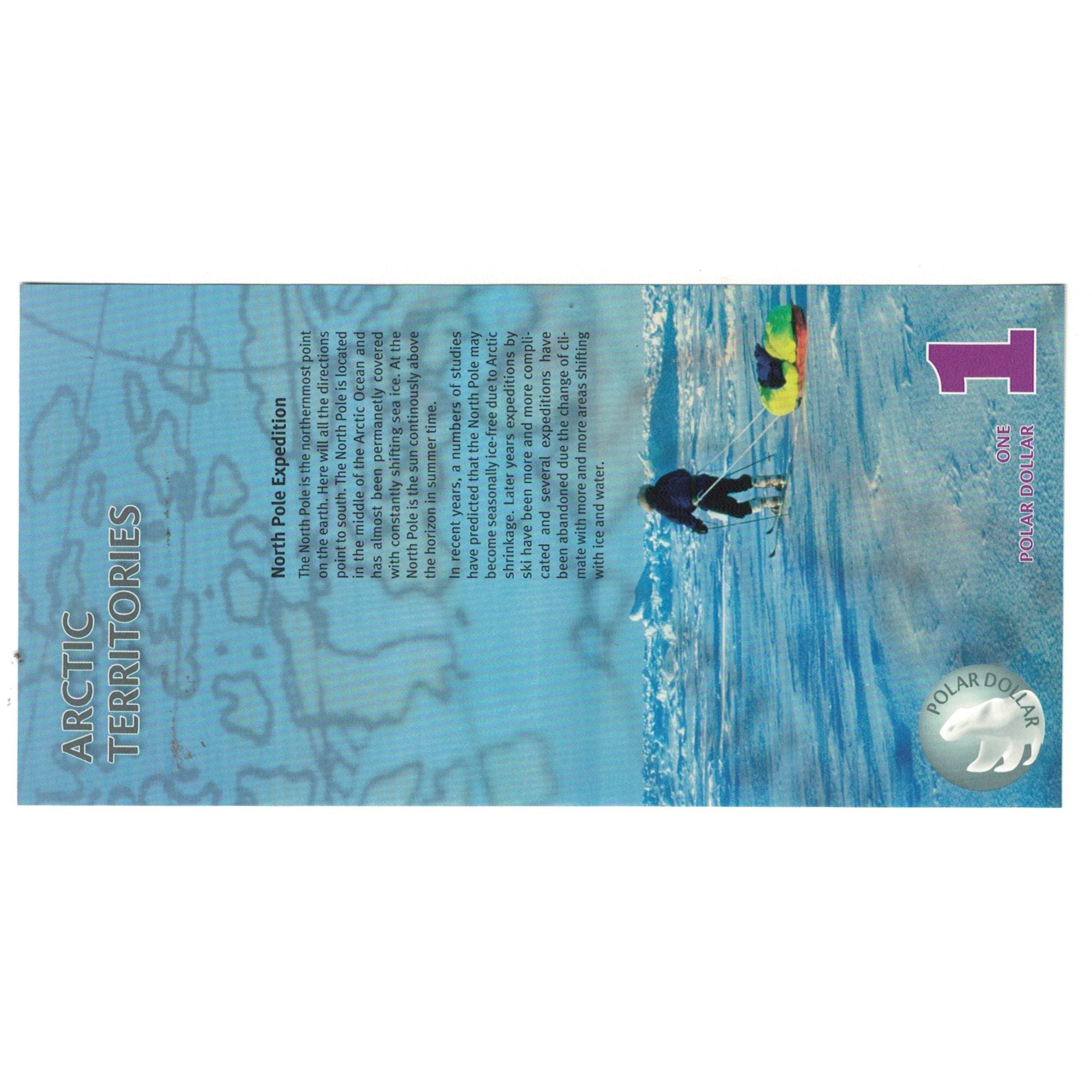 Banknote, United States, Dollar, 2012, 1 DOLLAR ARTIC TERRITORIES, UNC(65-70)