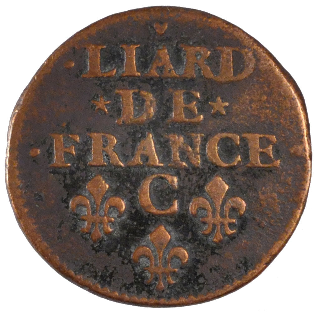 Francia, Liard, 1657, Caen, MB, Rame, Gadoury:80
