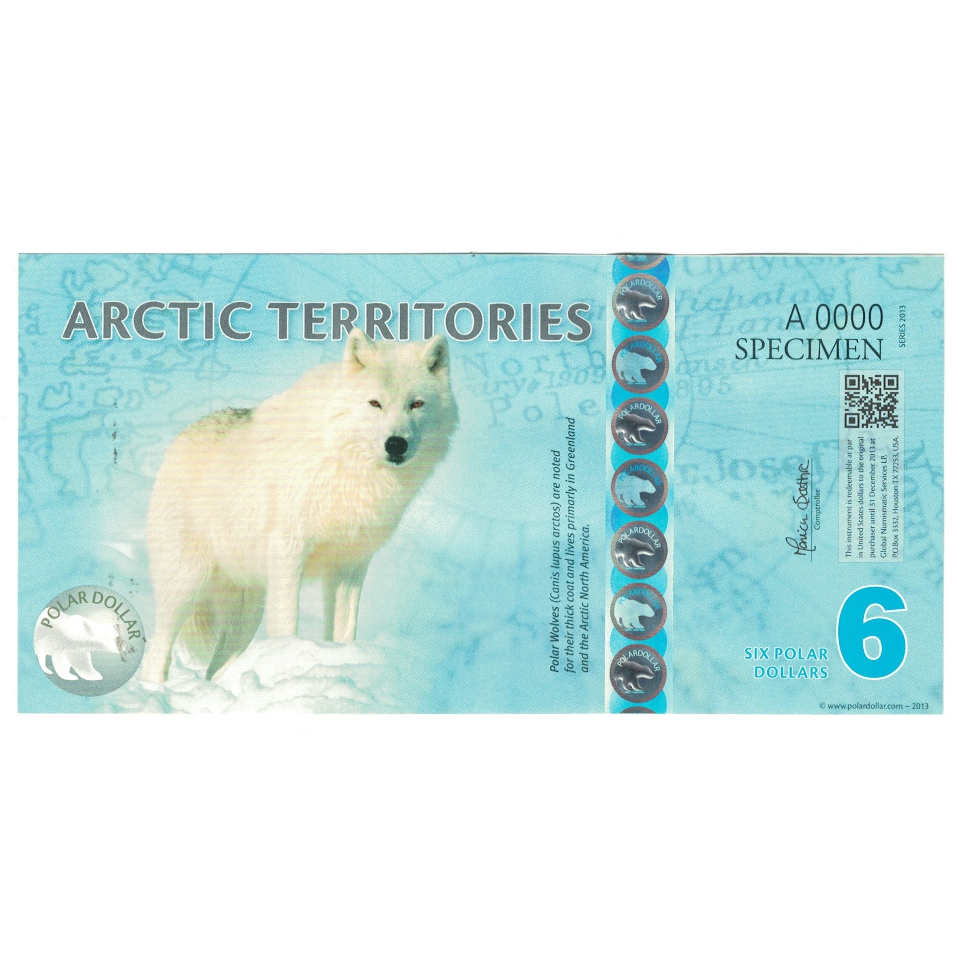 Banknote, United States, Dollar, 2013, 6 DOLLAR ARTIC TERRITORIES, UNC(65-70)