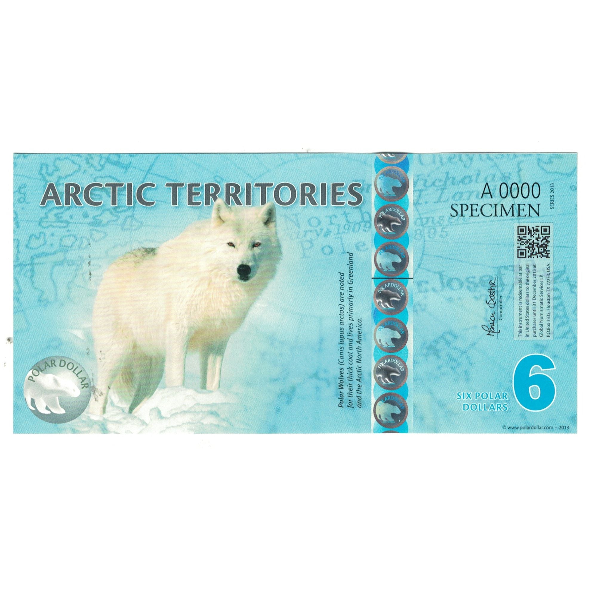 Banknote, United States, Dollar, 2013, 6 DOLLAR ARTIC TERRITORIES, UNC(65-70)