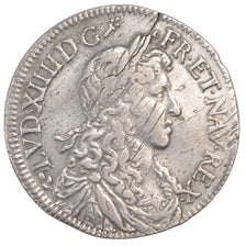 Moneda, Francia, Louis XIV, 1/2 Écu au buste juvénile, 1/2 Ecu, 1660, Angers