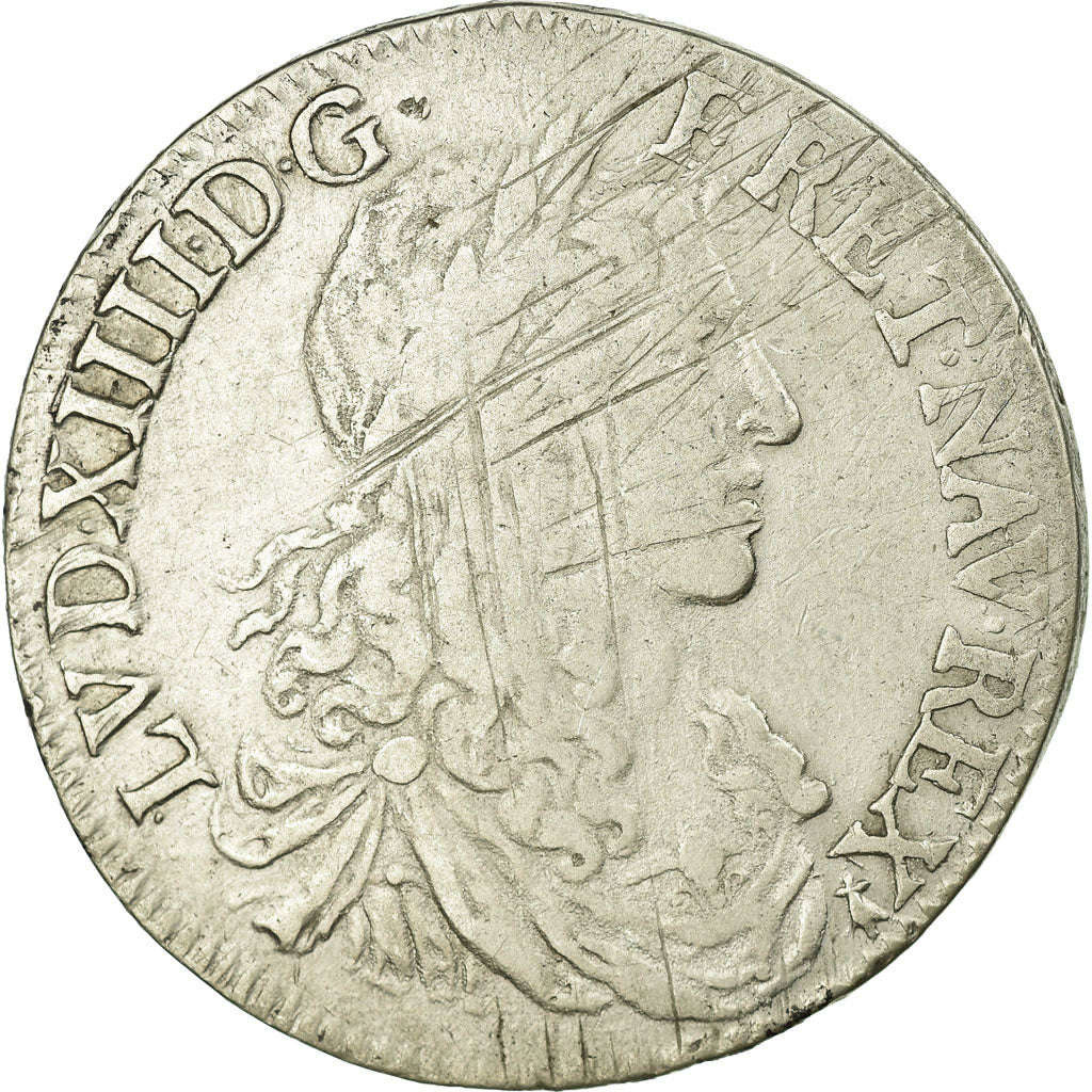Munten, Frankrijk, Louis XIV, 1/2 Écu au buste juvénile, 1/2 Ecu, 1660
