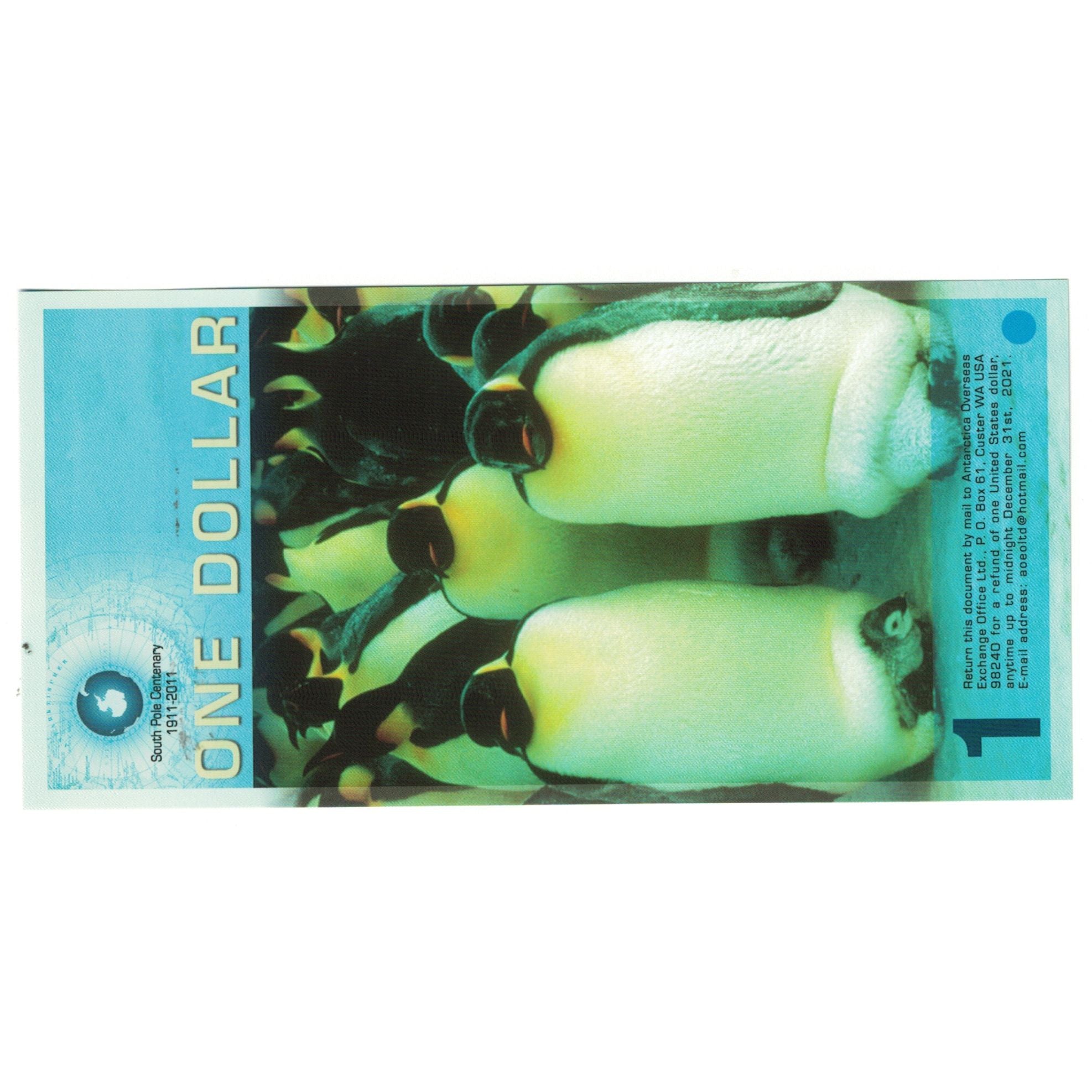 Billet, Antarctic, 1 Dollar, 2011, 2011-12-14, NEUF