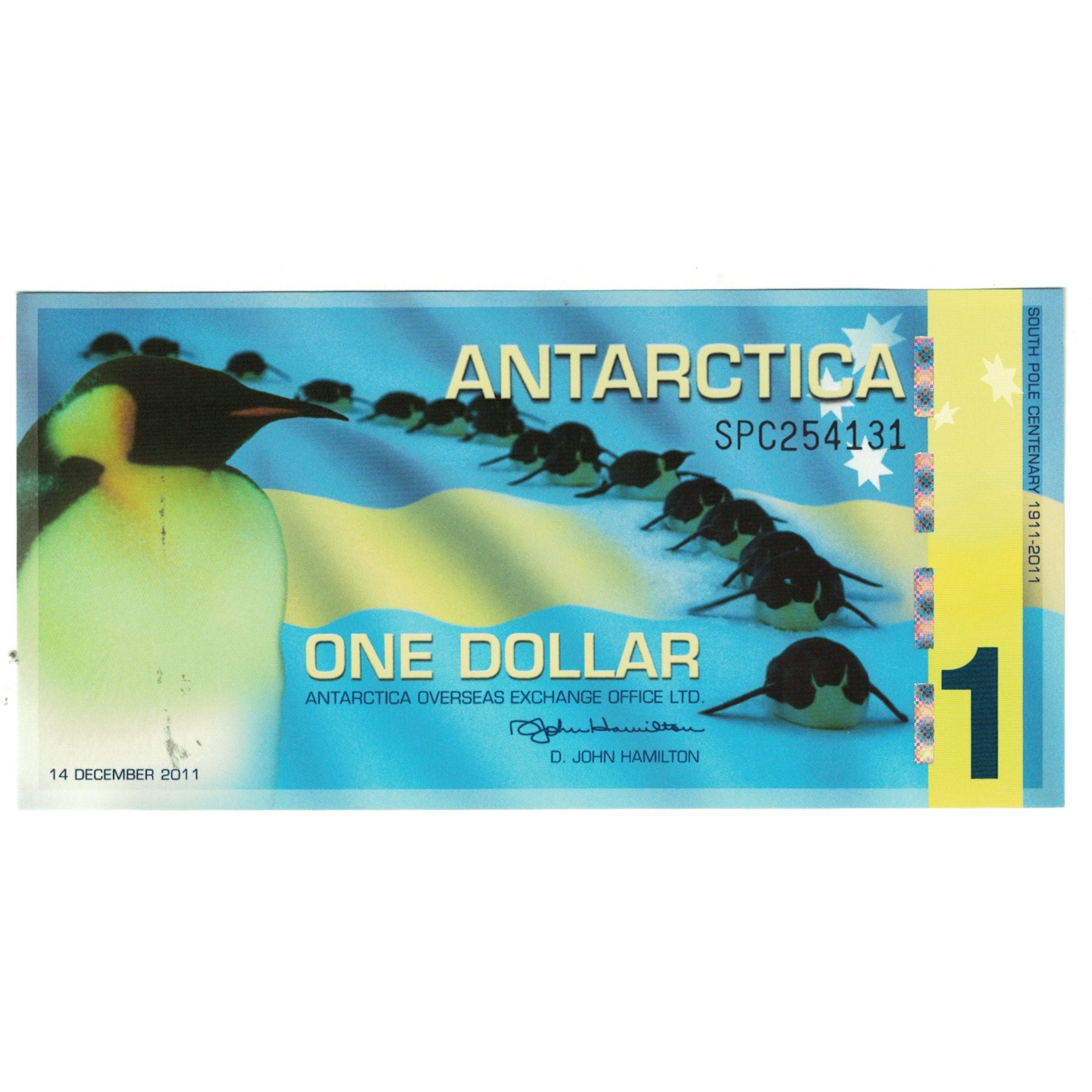 Nota, Antártida, 1 Dollar, 2011, 2011-12-14, UNC(65-70)