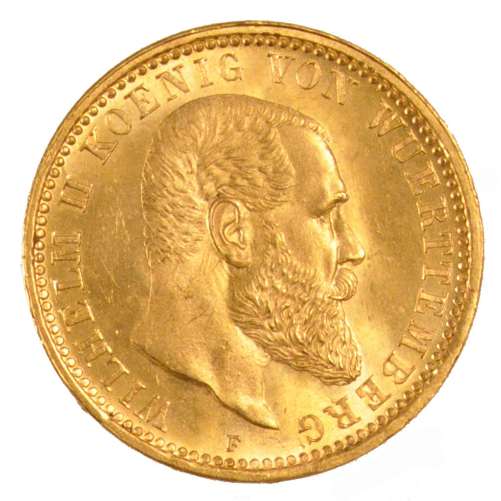 GERMAN STATES, 10 Mark, 1913, Freudenstadt, KM #633, MS(60-62), Gold, 3.99