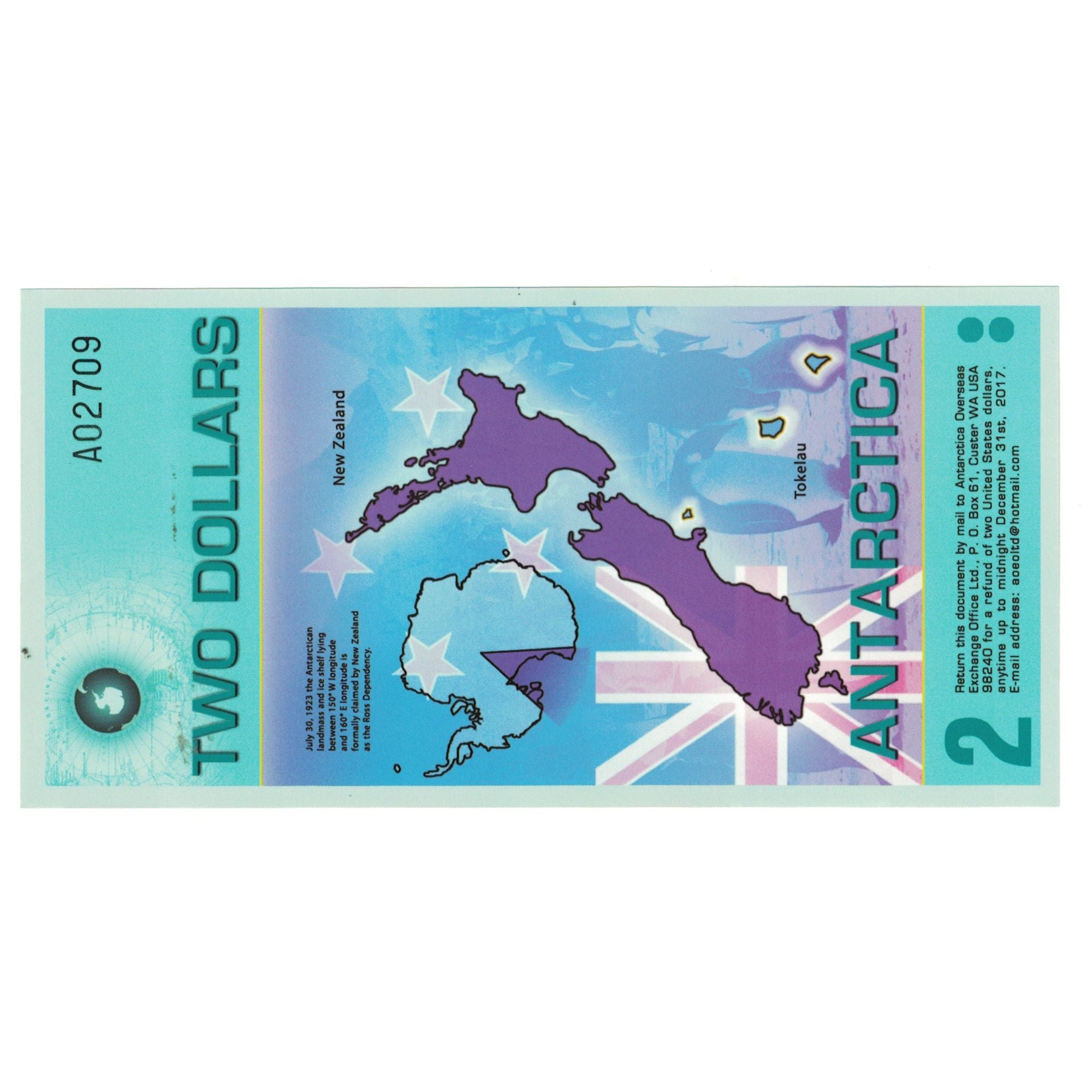 Banknote, Antarctic, 2 Dollars, 2014, 2014-09-10, UNC(65-70)