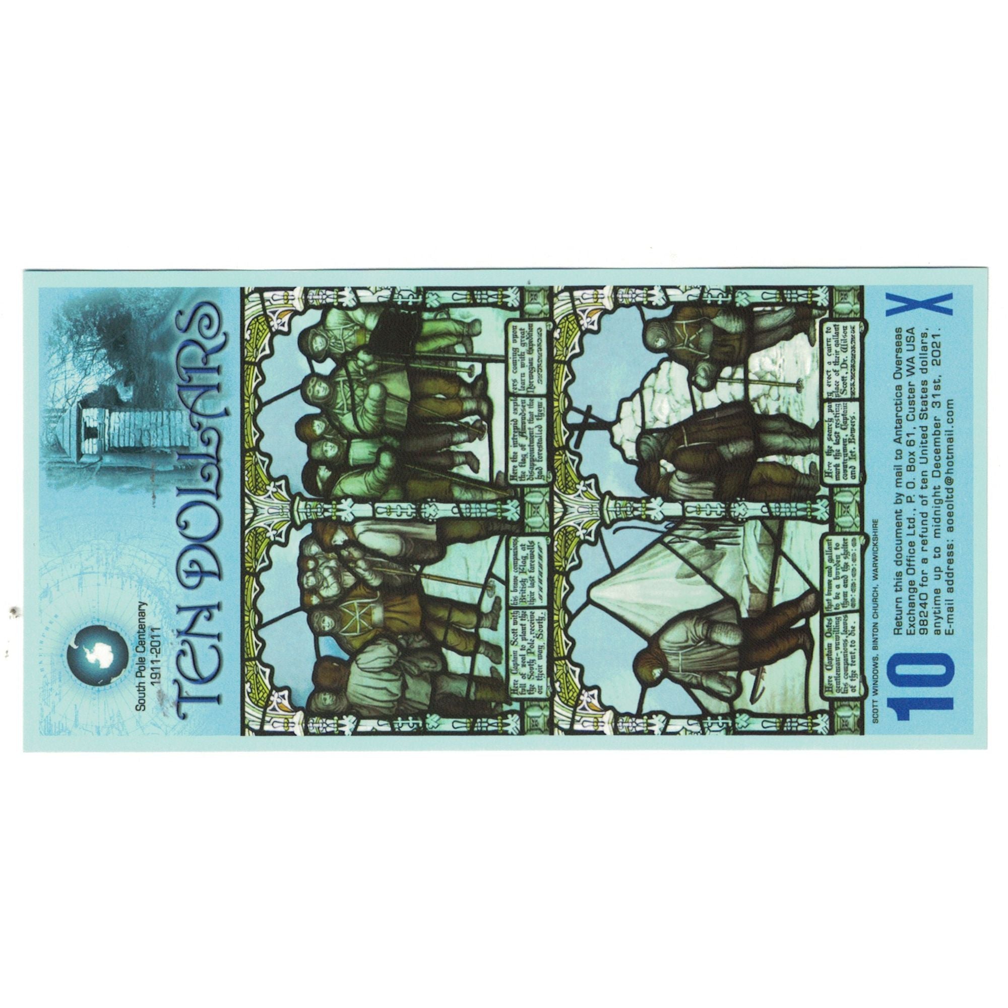 Billete, 10 Dollars, 2011, Antártico, 2011-12-14, UNC