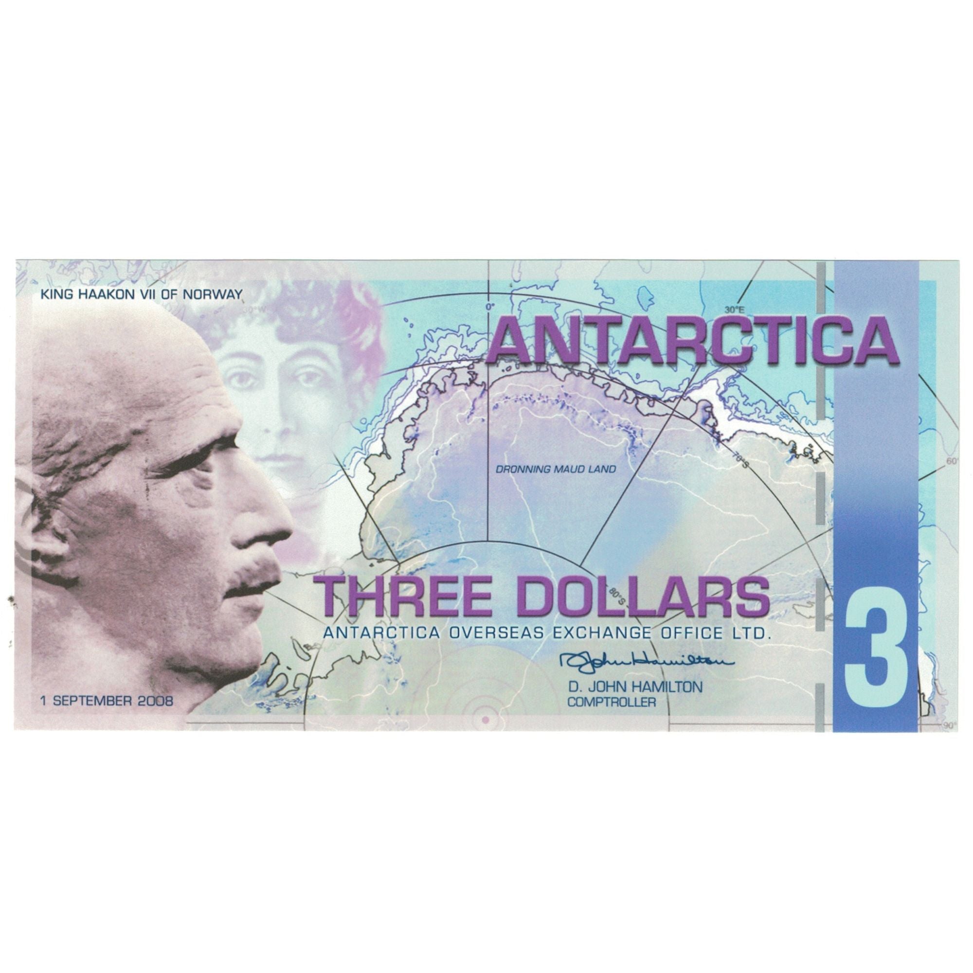Banknote, Antarctic, 3 Dollars, 2008, 2008-09-01, UNC(65-70)