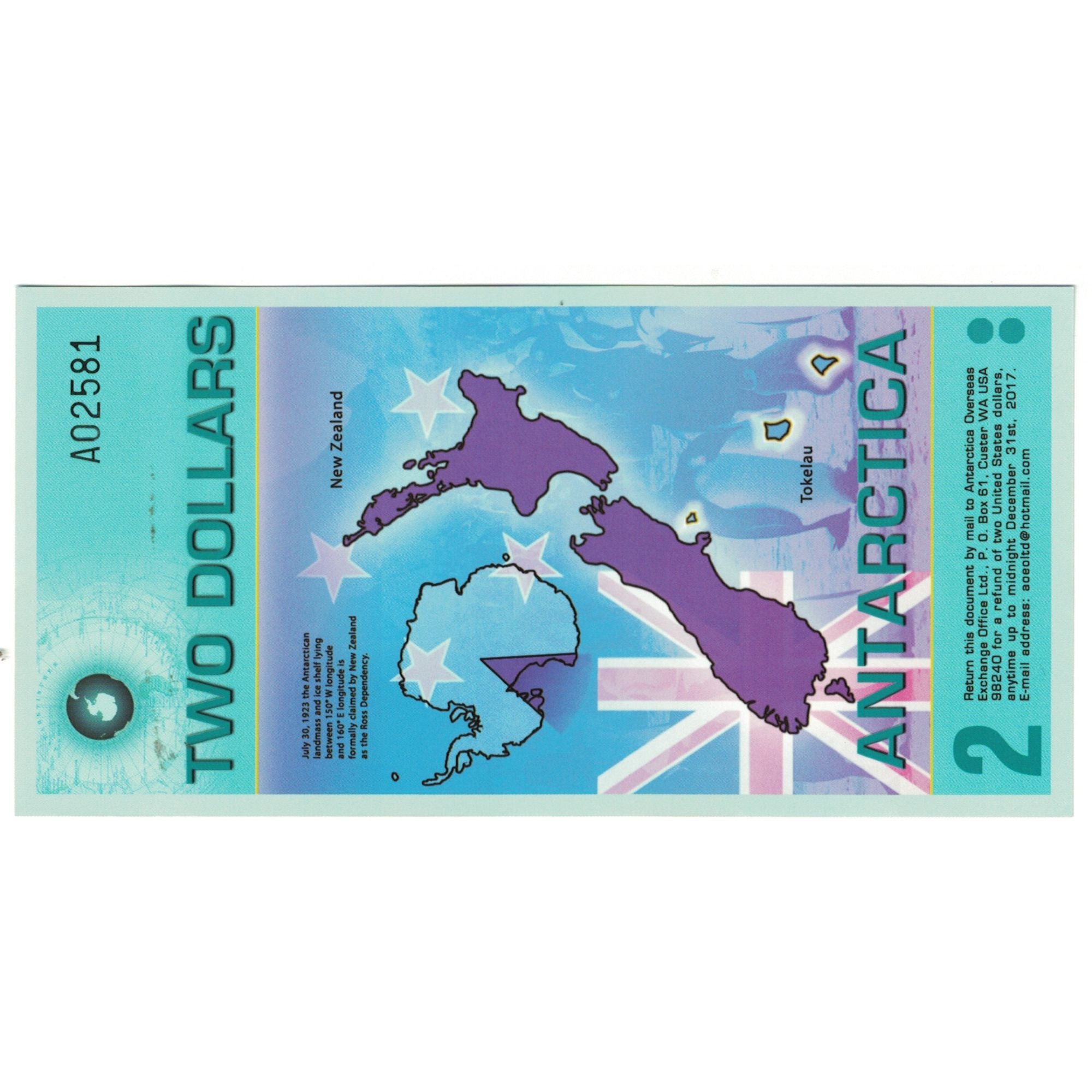Banknote, Antarctic, 2 Dollars, 2014, 2014-09-10, UNC(65-70)