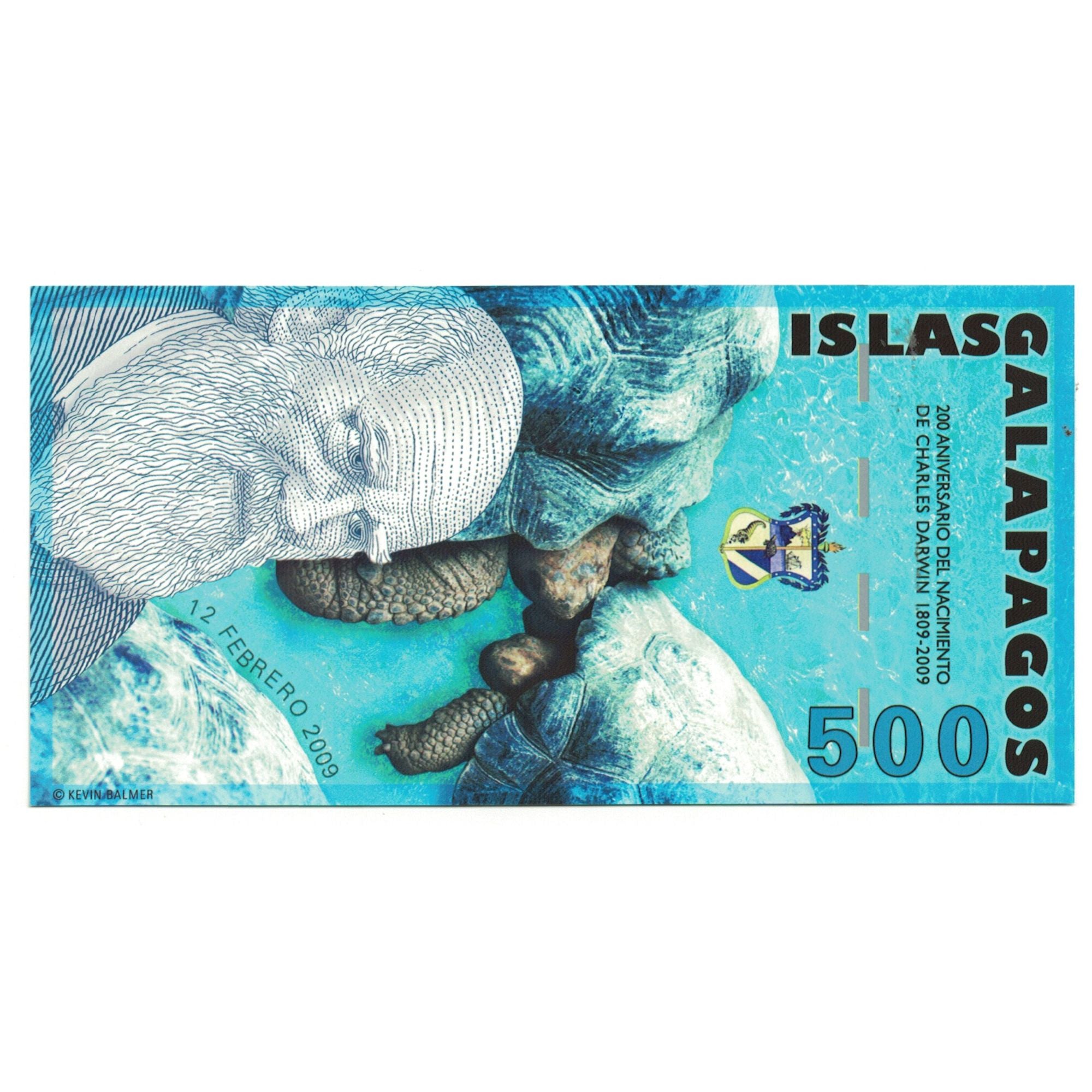 Nota, Equador, 500 Sucres, 2009, 2009-02-12, ISLAS GALAPAGOS, UNC(65-70)