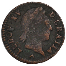 FRANCE, Demi sol à la vieille tête, 1/2 Sol, 1771, Lille, KM #544.11, VF(20-25),
