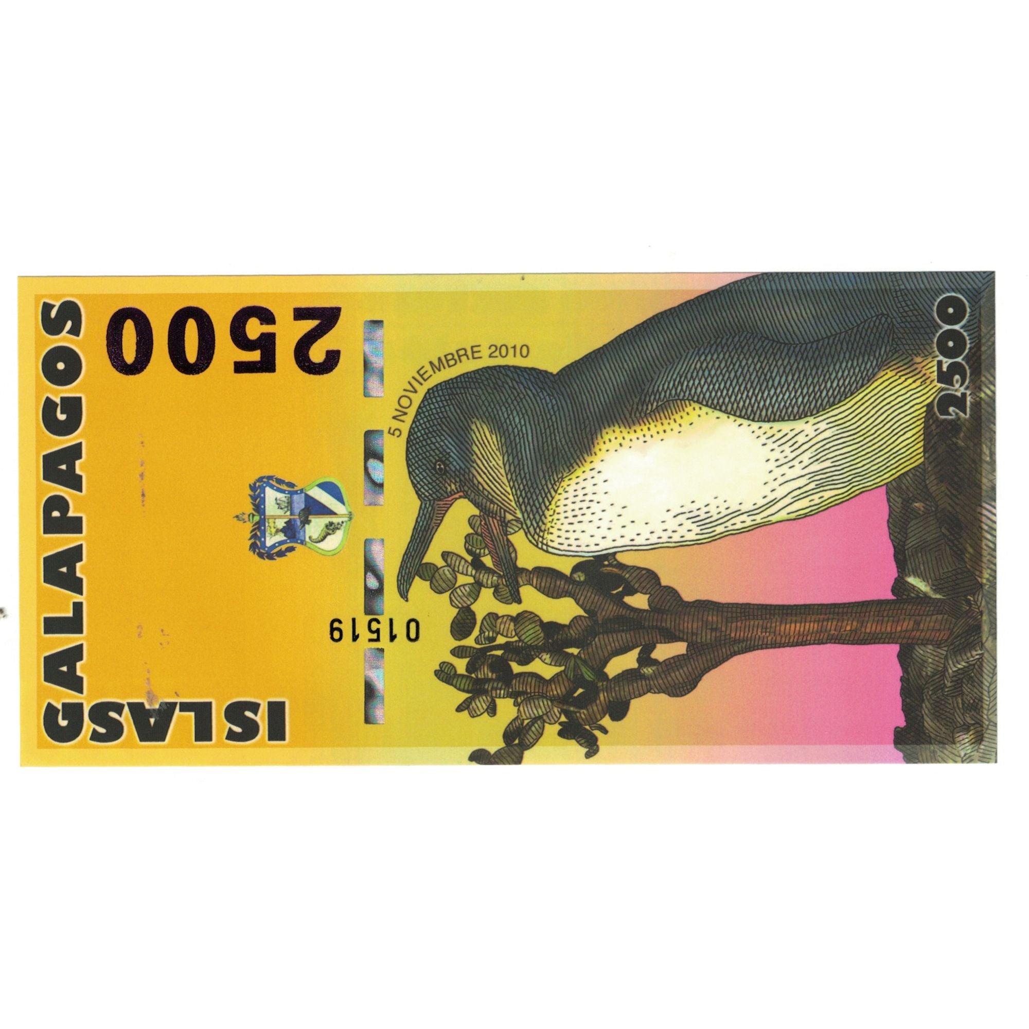 Banknote, Ecuador, 2010, 2010-11-05, 2500 SUCRES GALAPAGOS, UNC(65-70)