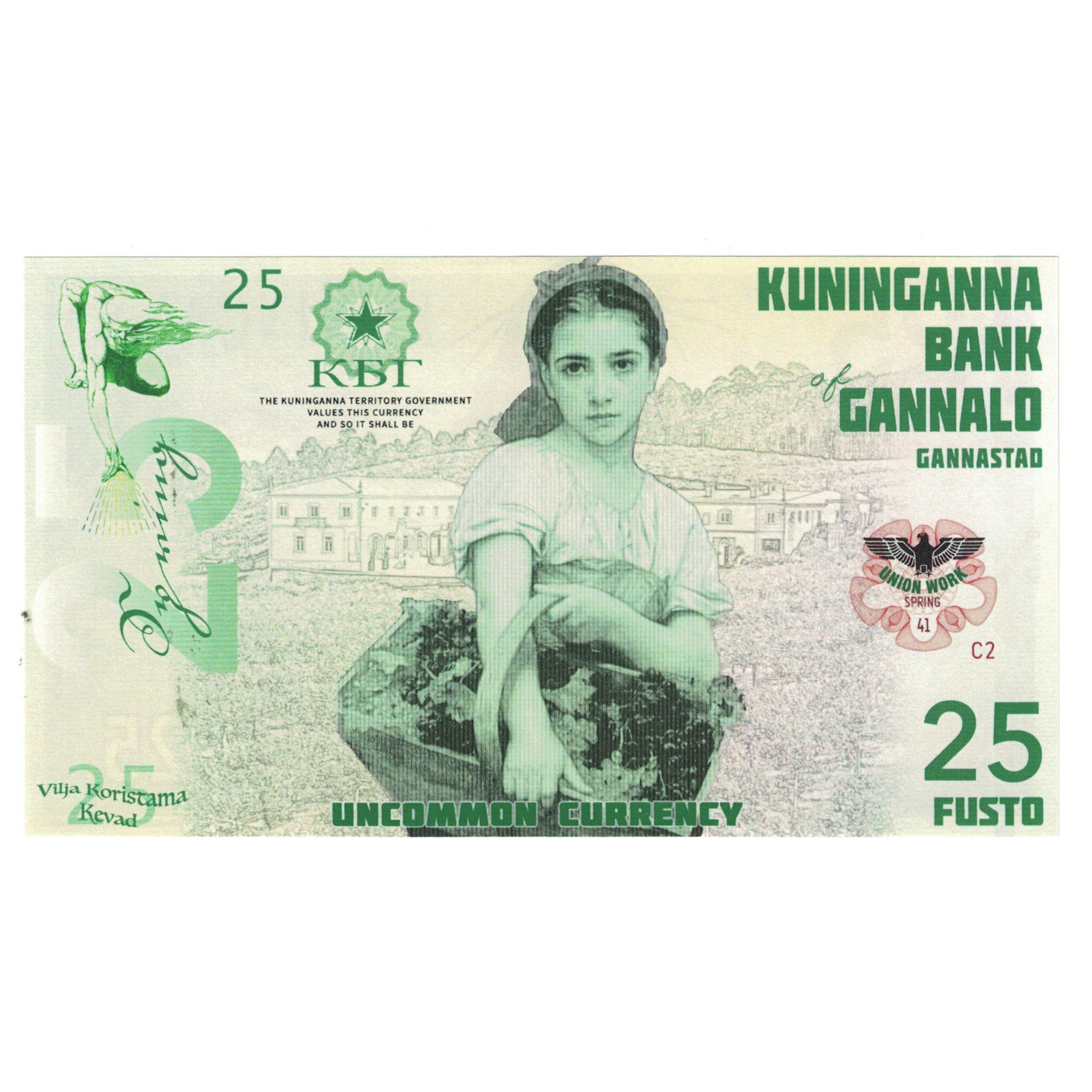 Banknote, Other, Tourist Banknote, 2015, KUNINGANNA TERRITORY 25 FUSTO